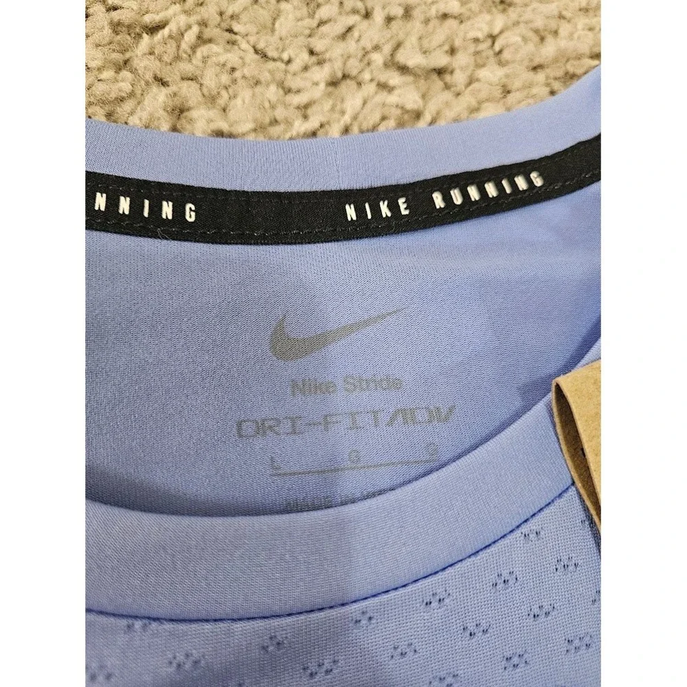 Nike Stride Dri-FIT ADV Running Shirt Mens Large Blue Short Sleeve New